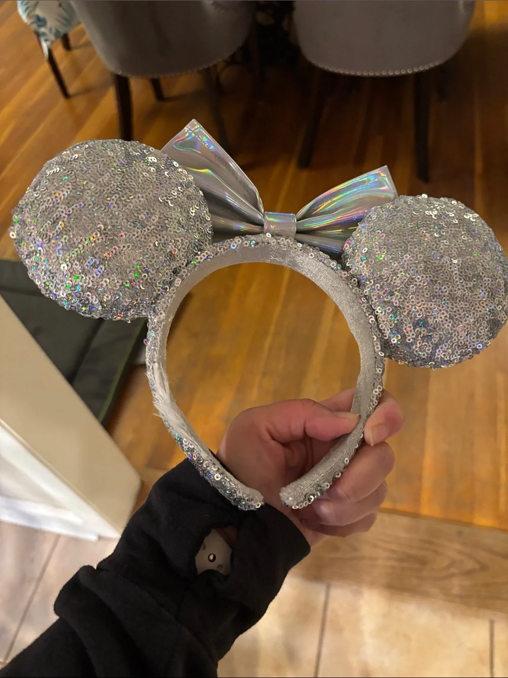 Silver Magic Mirror Minnie Ears Disney Park Cinderella Headband